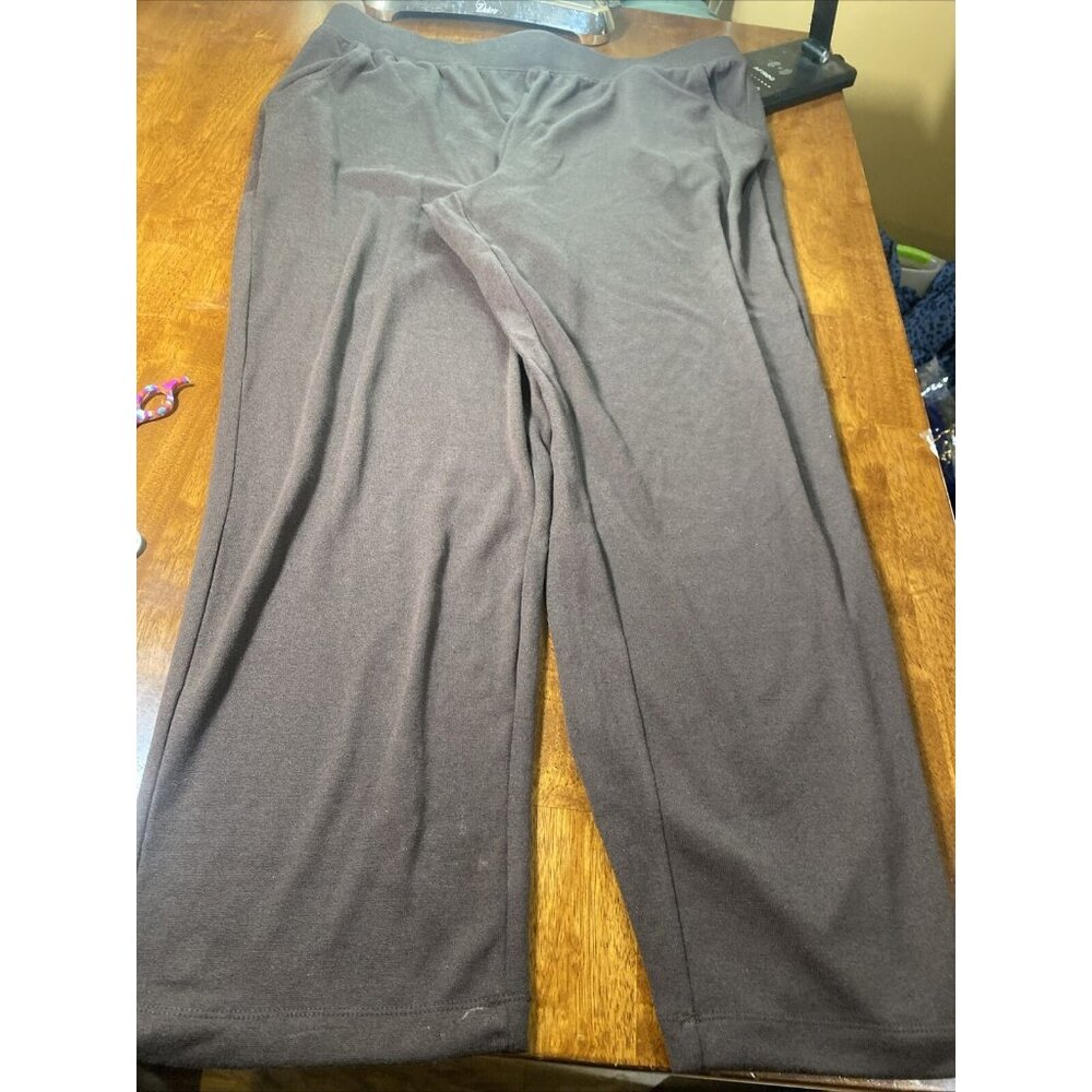 D&Co Active  Brown Print Crop Pants Sz XL Front Pockets No Rear Pockets